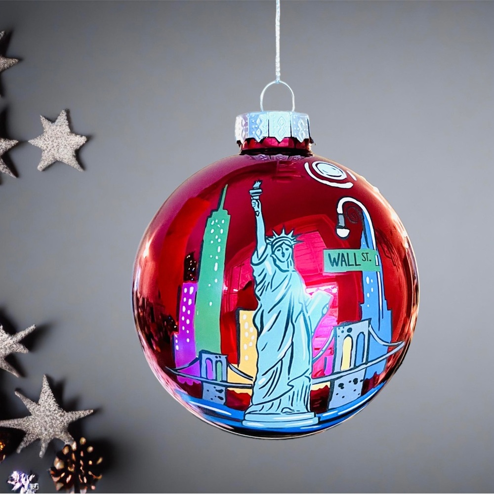 New York Glass Ball Ornament